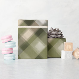 Grün Braun Wald Karo Moos Karomuster Geschenkpapier