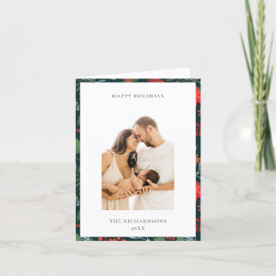 Grün Braunes Weihnachten Florales Muster Foto Glüc