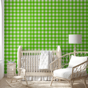 Grün Buffalo Karo Gingham Kariert Texturiert Tapete