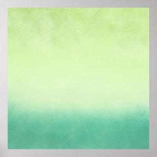 Grün, bunt gelb poster