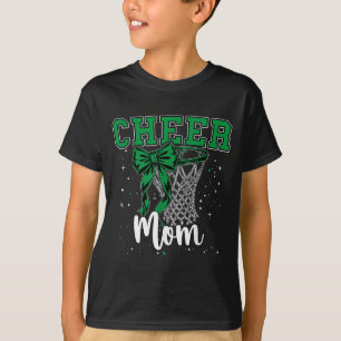 Grün Cheer Mom Bow Sport Baseball Spiel T-Shirt