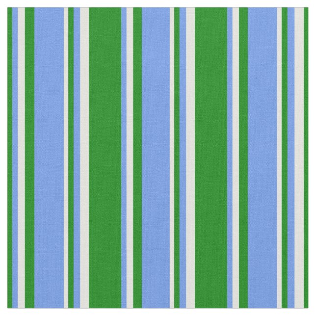 Grün, Cornflower Blau und hellzykfarbene Linien Stoff (Nahaufnahme)