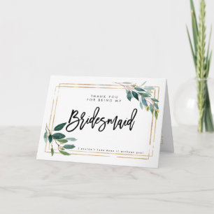 grün danke, dass du meine Bridesmaid-Karte bist Karte
