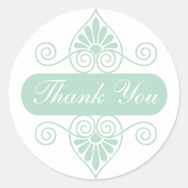 Grün danke Ihnen Aufkleber (Vorderseite)