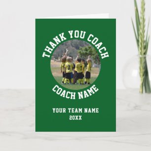 Grün Danke Trainer Karte Teamname Foto