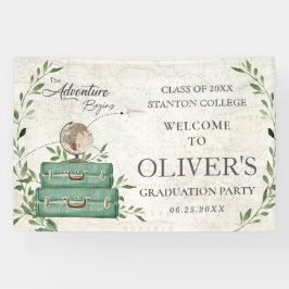 Grün Das Abenteuer beginnt Abschluss Willkommen Banner