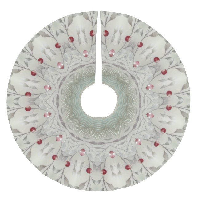 Grün dekorativer Weihnachtsbaumrock Polyester Weihnachtsbaumdecke (Vorderseite)