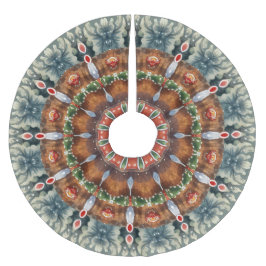 Grün dekorativer Weihnachtsbaumrock Polyester Weihnachtsbaumdecke