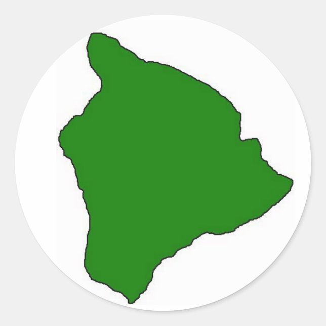 Grün der großen Insel Runder Aufkleber (Vorderseite)