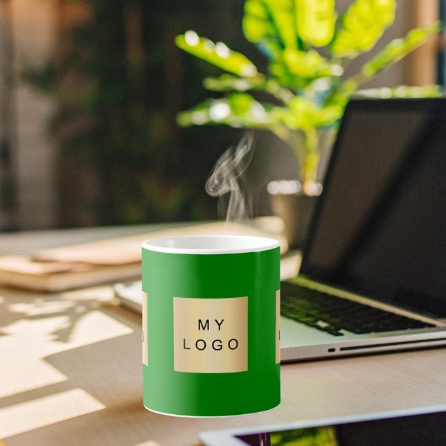Grün des Firmenlogos Kaffeetasse (Von Creator hochgeladen)