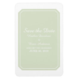 Grün einfach elegant Save the Date Magnet