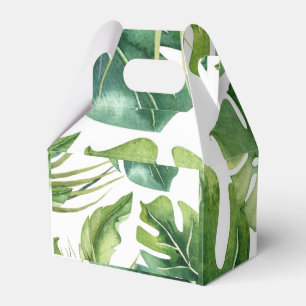 Grün Elegant Tropischer Sommer Palmenblätter Chic Geschenkschachtel