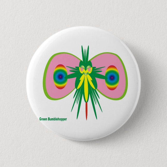 Grün - Erde blüht nicht ohne diese! Button (Vorderseite)