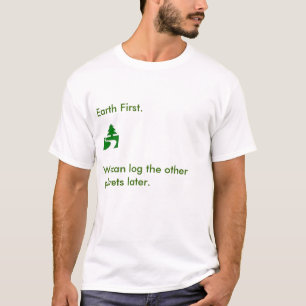 Grün, Erde zuerst., können wir das andere Flugze T-Shirt