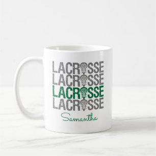 Grün erschüttert Lacrosse Word Kaffeetasse