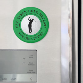 Grün Essen Schlafen Golf Wiederholen Runde Golf Li Magnet