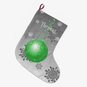 Grün Extravaganter Weihnachtsschmuck Strumpf Großer Weihnachtsstrumpf