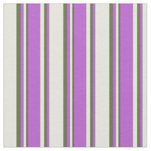 Grün farbige Linien aus Beige, Orchid und Dunkelol Stoff