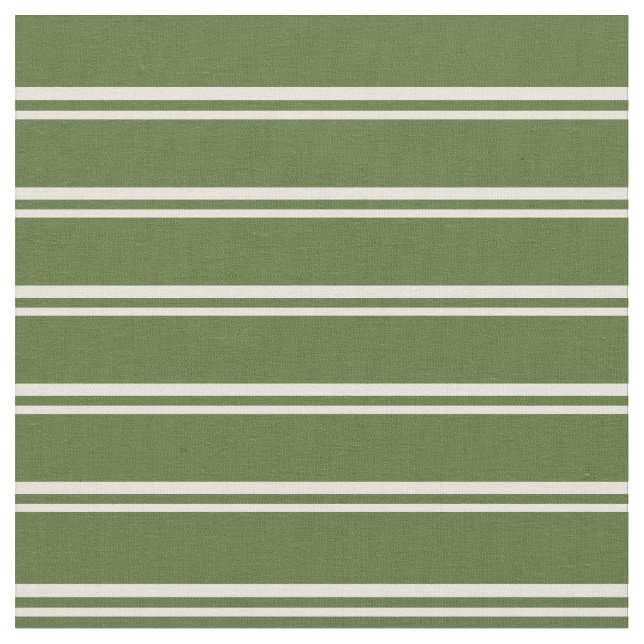 Grün farbiges Muster aus Beige und Dunklem Olive Stoff (Nahaufnahme)