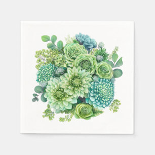 Grün Floral Serviette