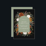 Grün florale elegante botanische elegante Bögen Feiertagskarte<br><div class="desc">Rustikale Aquarellfarben Weihnachtskarte Design. Mit schönem Rost,  Terrakotta,  schwarz und Salbei grünen Pampas Gras eucalyptus botanische Aquarelldetails. Dieses moderne Urlaubsdesign ist sicher,  den Stil für Ihre Ferienzeit Set</div>