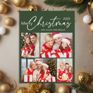 Grün frohe Weihnachten 4 Foto Urlaub Postkarte