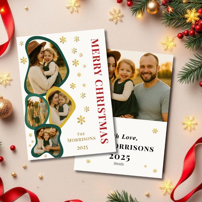 Grün frohe Weihnachten Foto Moderne Bio Rahmen (Von Creator hochgeladen)