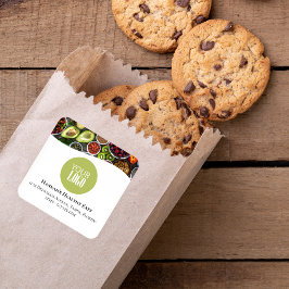 Grün für berufliches Foto oder Logo Quadratischer Aufkleber