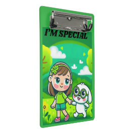 Grün für das Celebral Palsy Bewusstsein Mini Klemmbrett