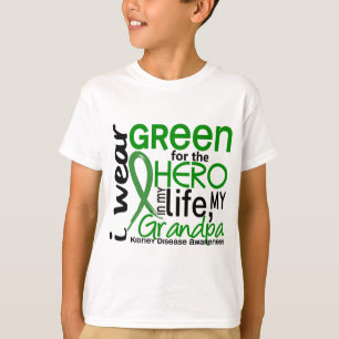 Grün für Großvater-Nierenerkrankung des Held-2 T-Shirt