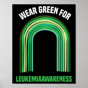 Grün für Leukämie Bewusstlosigkeit Leukämie Poster