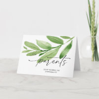 Grün für meine Eltern auf meiner Hochzeitstagskart