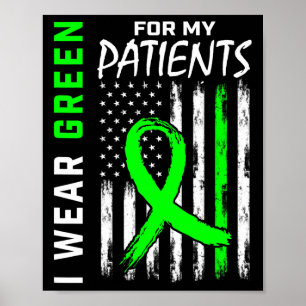 Grün für meine Patienten Nierenerkrankung Awarene Poster