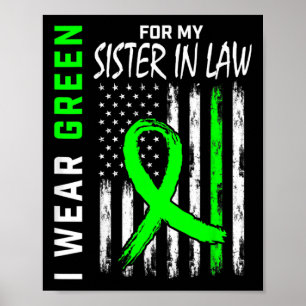 Grün für meine Schwester im Jura Kidney Disease Aw Poster