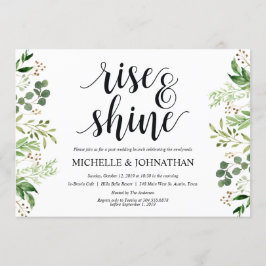 Grün geben Hochzeits-Brunch-Einladungs-Karte Einladung