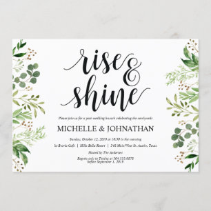 Grün geben Hochzeits-Brunch-Einladungs-Karte Einladung