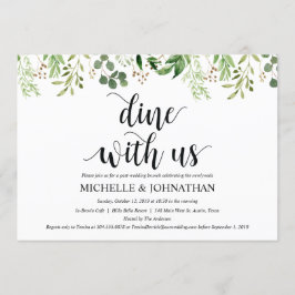 Grün geben Hochzeits-Brunch-Einladungs-Karte Einladung