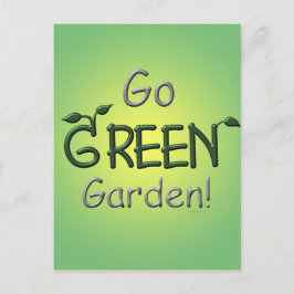 Grün gehen, Garten Postkarte