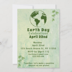 Grün gehen, Spaß haben: Earth Day Celebration Save The Date
