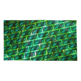 Grün, gekratzt, Gitter oder andere Ziegelsteine Kissenbezug