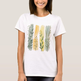 GRÜN GELB ORANGE BOHO WILDBLUMEN T-Shirt
