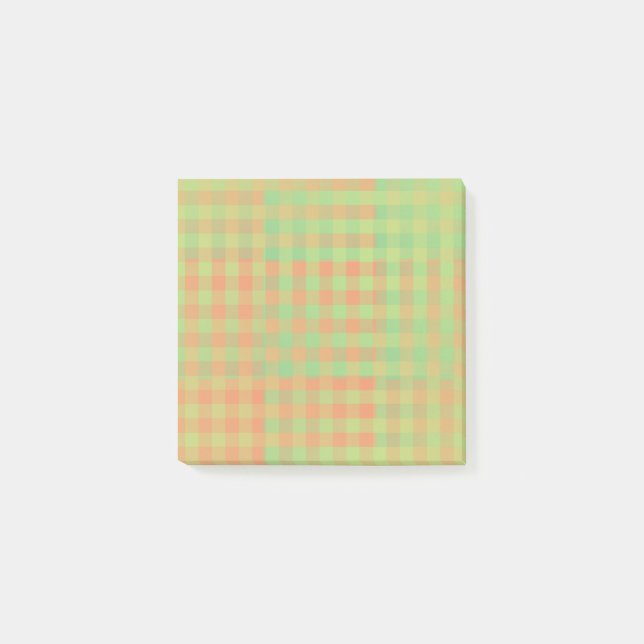 Grün Gelb Orange  Post-it Klebezettel (Vorderseite)
