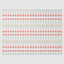 Grün-Gelb-Rot-Pixel-Strickmuster Seidenpapier