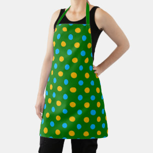 Grün Gelb Schwarz Polka Punkte Design Schürze