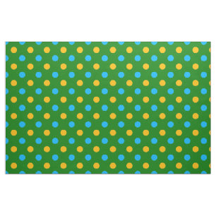 Grün Gelb Schwarz Polka Punkte Design Stoff