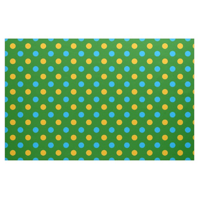 Grün Gelb Schwarz Polka Punkte Design  Stoff (Fat Quarter (45,7 x 55,9 cm))