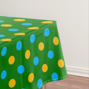 Grün Gelb Schwarz Polka Punkte Design  Tischdecke