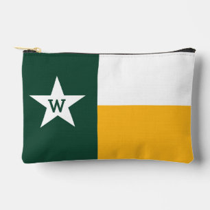 Grün-gelbe Texas-Flagge Accessoire-Tasche Zubehörtasche