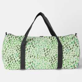 Grün gemalte Punkte Duffle Bag