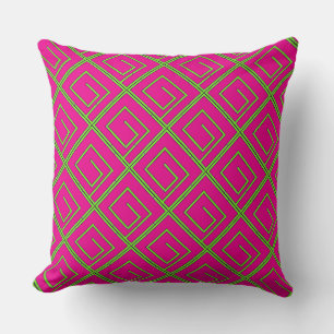 Grün Geo Fuchsia Kissen